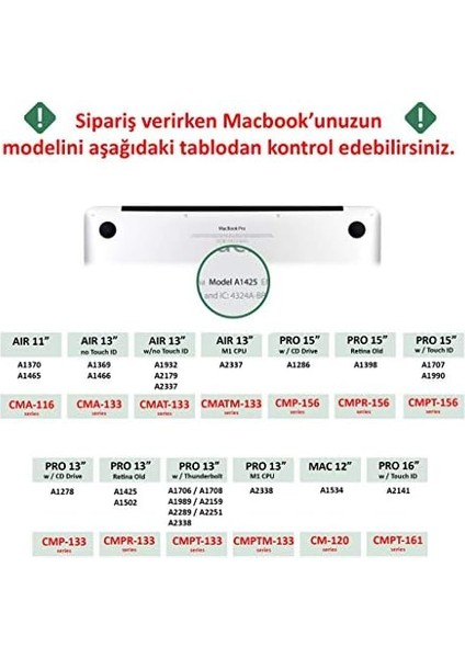 13 Macbook Pro M2 A2686 Kristal Mavi Kılıf Koruyucu + USB Çevirici modelleri