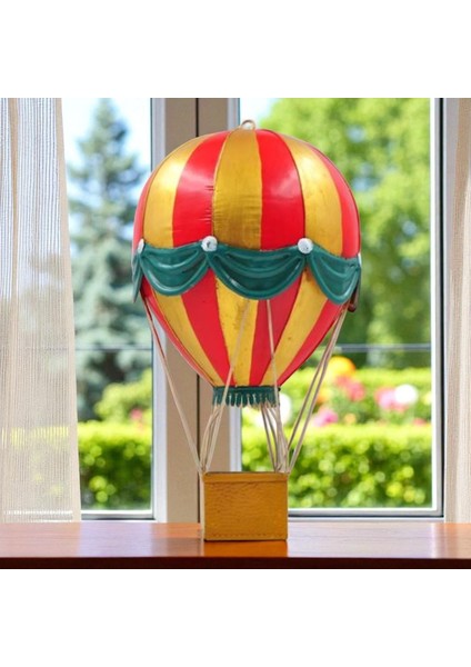 Jayland Retro Metal Sıcak Hava Balonu Biblo – Büyük Boy Dekoratif Obje – 26x26x49 cm fiyatları