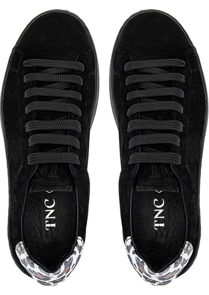 Kadın Hakiki Deri Siyah Süet/siyah Beyaz Leopar Sneakers & Spor Ayakkabı indirimleri