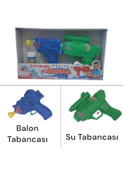 Çok Renkli Su ve Köpük Tabancası, Eğlenceli 2'si 1 Arada Tüfek