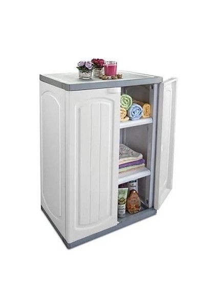 Çelikayna Çok Amaçlı Demonte Banyo Dolabı Iki Kapılı Üç RAFLI-805