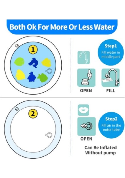 Mavi Bebek Aktivite Oyun Matı, Su Havuzu ve Balık Oyuncaklı, Eğlenceli ve Güvenli Ürün fırsatları