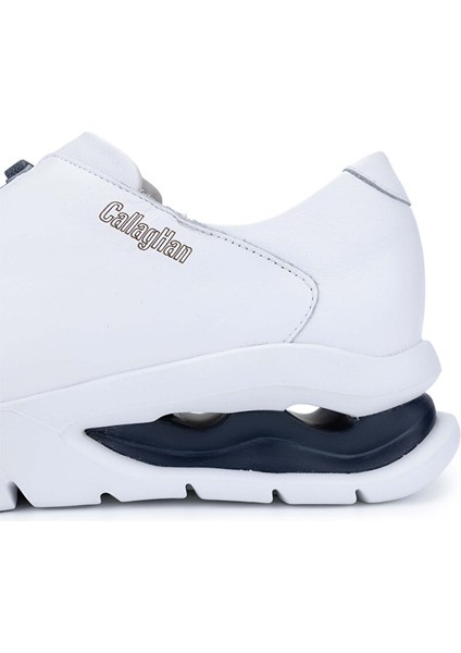 Erkek Hakiki Deri Beyaz/lacivert Sneakers & Spor Ayakkabı fırsatları