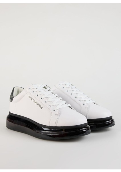 Siyah - Beyaz Erkek Deri Sneaker Kaprı Kushıon Lo Lace Lthr