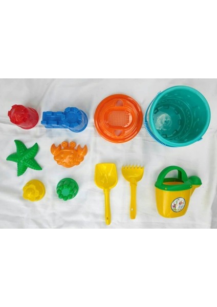 Renkli Plaj ve Kum Seti, Şato Kova, Sulama Kabı, Eğlenceli Oyun Seti