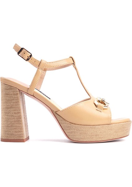 Cammeray 4fx Camel Kadın Topuklu Sandalet