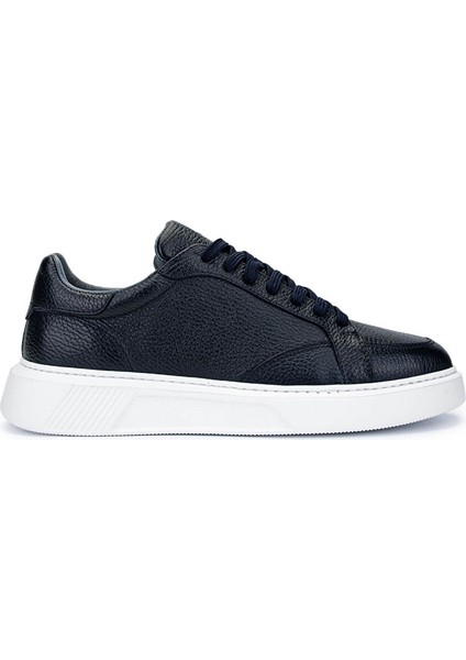 Erkek Hakiki Deri Lacivert Sneakers & Spor Ayakkabı
