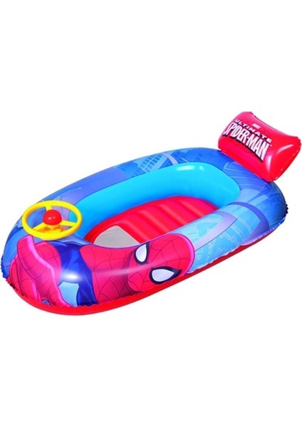 Kırmızı Spiderman Şişme Çocuk Deniz Botu, Eğlenceli ve Güvenli Kullanım Sağlar.