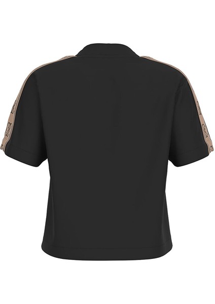 Bisiklet Yaka Düz Siyah Kadın T-Shirt V3RI08I3Z14 Brıtney Crop Tee - Mıd fiyatları