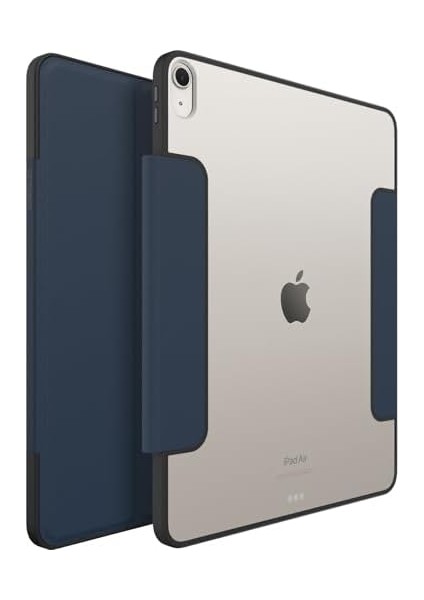iPad Air 13 Inç (M2) Için Simetri Serisi Folyo Kılıf - Kostal Akşam (Şeffaf/mavi), Ultra Şık Tasarım, Çoklu Görüntüleme Konumu, Manyetik Uyku/uyanma Kılıfı