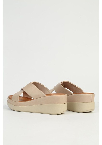 Bej Kadın Topuklu Terlik PC-54625 modelleri