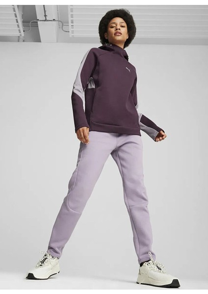 Bordo Kadın Kapüşon Normal Düz Sweatshirt 68166944 Evostrıpe Hoodie