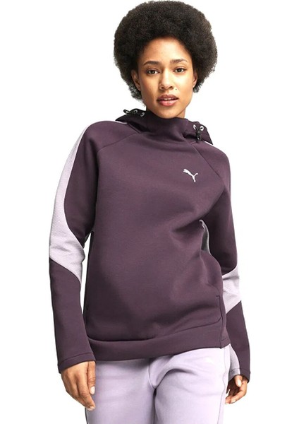 Bordo Kadın Kapüşon Normal Düz Sweatshirt 68166944 Evostrıpe Hoodie fiyatları