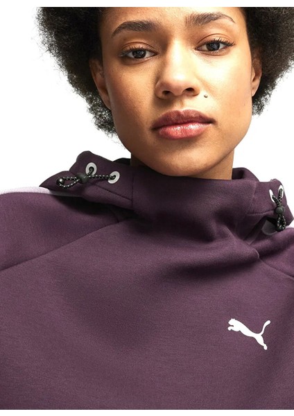 Bordo Kadın Kapüşon Normal Düz Sweatshirt 68166944 Evostrıpe Hoodie modelleri