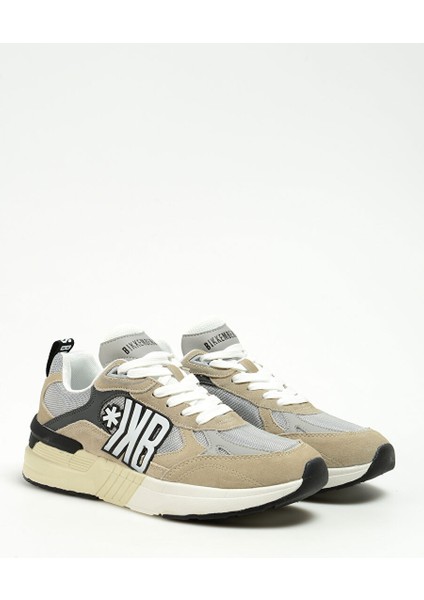 Gri-Beyaz Erkek Deri Sneaker 19125/CP