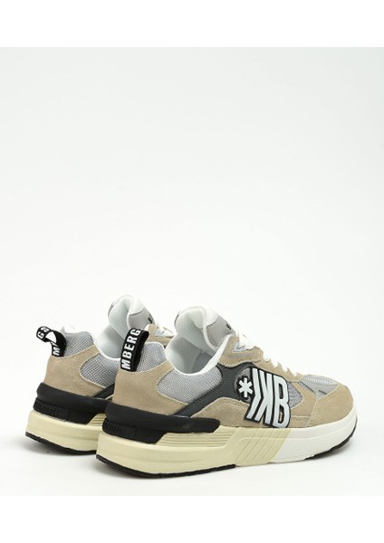 Gri-Beyaz Erkek Deri Sneaker 19125/CP