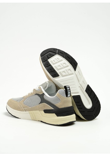 Gri-Beyaz Erkek Deri Sneaker 19125/CP