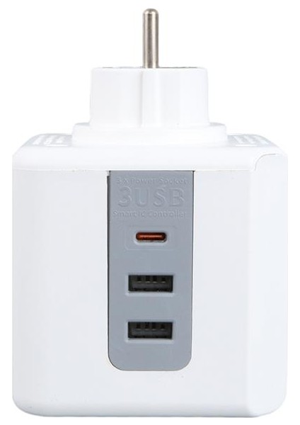 Vea VE-23089 2x USB 1x Type-C 3'lü Çocuk ve Termal Korumalı Grup Priz fiyatları