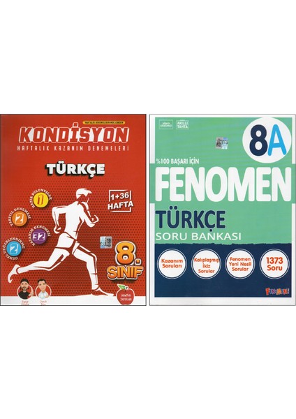 8.sınıf Türkçe Kondisyon+Fenomen 8A Türkçe (2 Kitap)