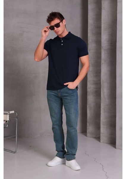 Erkek Slim Fit Pamuklu Yumuşak Doku Nefes Alan Kumaş Yakalı Tişört modelleri