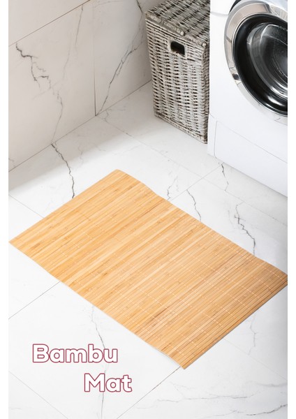 PBT-374 Ahşap Bambu Paspas Kaymaz Banyo Matı 45X70CM fiyatları