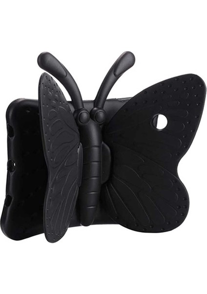 11274 iPad 2 3 4 Butterfly Standlı Tablet ile Uyumlu Kılıf, Siyah
