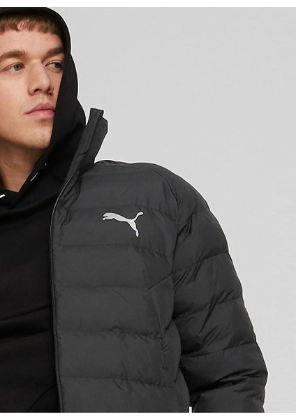 Siyah Erkek Fermuarlı Normal Düz Mont 84935701 Active Jacket