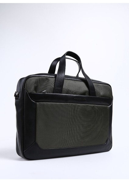 Yeşil-Siyah Erkek Deri Laptop Çantası 01PC001197-YSL fiyatları