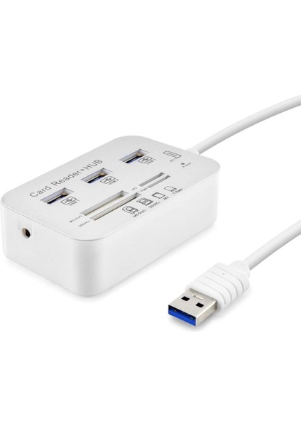 Usb3.0 Hub Combo 3*usb3.0 + Ms + Sd + M2 + Tf 20CM Beyaz HDX7028