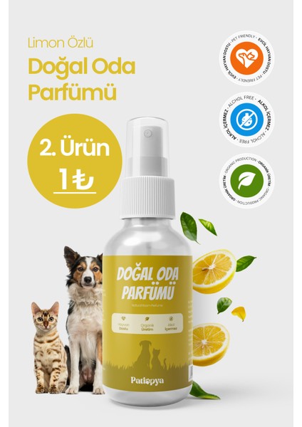 Kedi Kumu ve Tuvaleti Koku Giderici Doğal Oda Parfümü Limon Özlü 120 ml