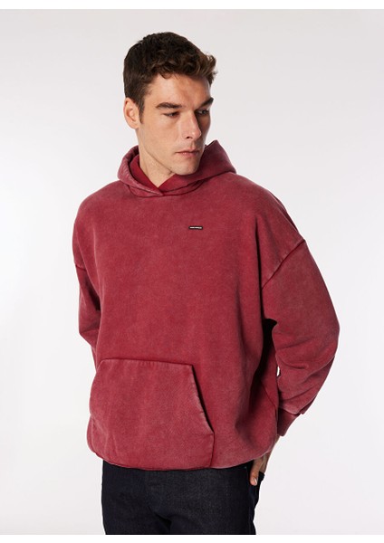 Bordo Erkek Yuvarlak Normal Düz Sweatshirt 1386485-625 Ua Icon Hwt Flc Os Hdy