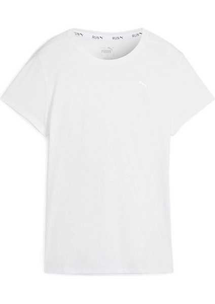 52512102-RUN Favorıtes Graphıc Tee Beyaz Kadın Bisiklet Yaka Normal Kalıp T-Shirt