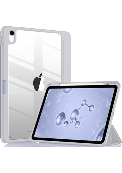 iPad 10. Nesil 10.9 2022 Kılıf Grafiti Şeffaf Kalem Bölmeli A2696 A2757 A2777 Gri fiyatları