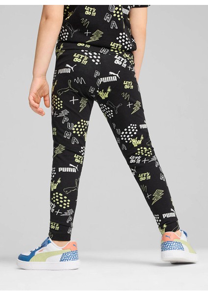 Siyah Kız Çocuk Desenli Tayt 68188501.T-ESS+ Puma Fc Leggings