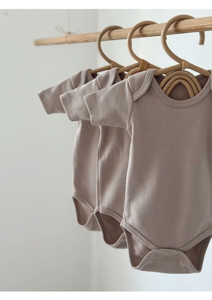 3'lü %100 Pamuk Kısa Kollu Body Çıtçıtlı Zıbın Seti