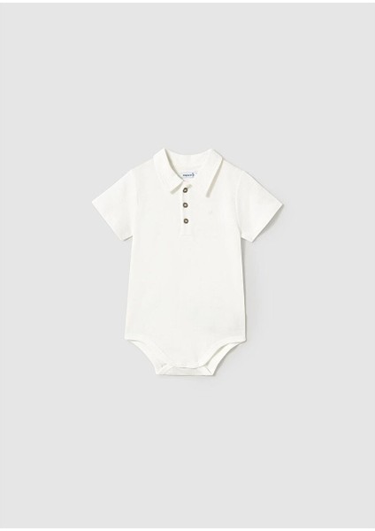 Erkek Bebek Alttan Çıtlı Yakalı Tshirt