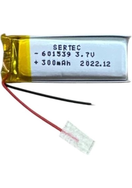 601539 3.7V 300 Mah Li-Polymer Pil DEVRELI/1.5A