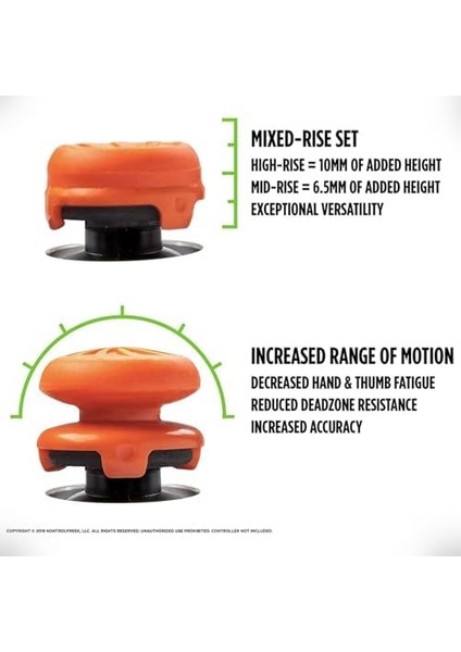 Thumbstick Extender, Uyumlu Kumanda Kavrama Performansı, 4 ve 5 Için Purple Performans Thumbstickleri, Temalı Thumbstick Kapakları (Turuncu) modelleri