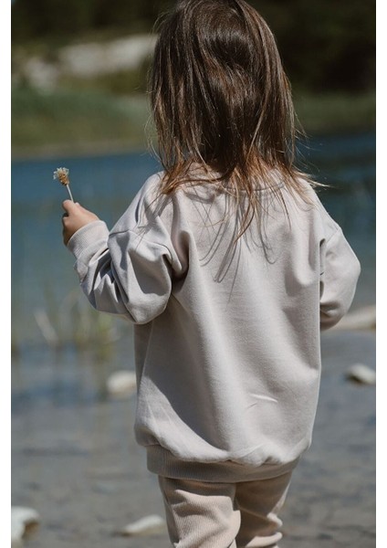 Kız Erkek Bebek Çocuk Unisex %100 Pamuk Nakışlı Sweatshirt fırsatları