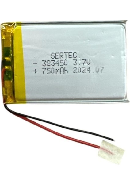 383450 3.7V 750 Mah Li-Polymer Pil DEVRELI/1.5A