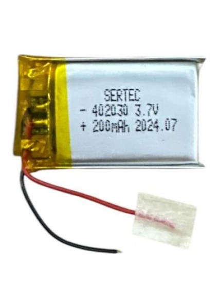 402030 3.7V 200MAH Li-Polymer Pil DEVRELI/1.5A
