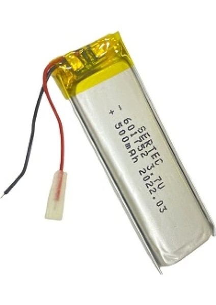 601752 3.7V 500 Mah Li-Polymer Pil DEVRELI/1.5A