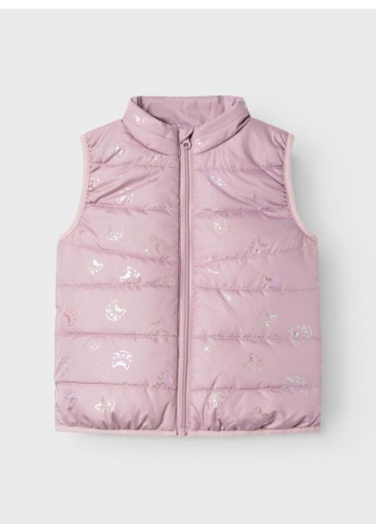 Pembe Kız Çocuk Desenli Yelek 000000000013231160