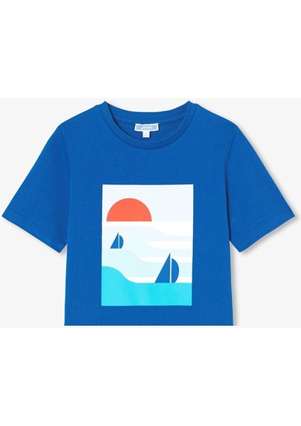 Erkek Çocuk Manzara Baskılı T-Shirt modelleri