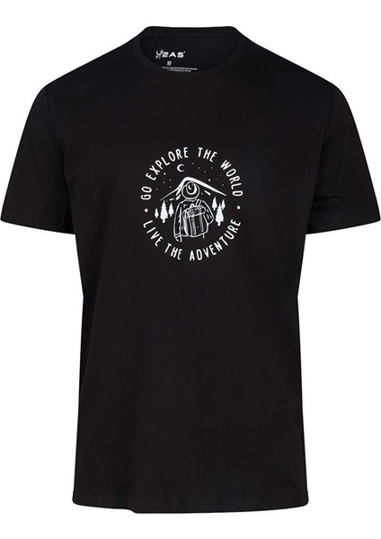 Alex Baskılı Erkek Sıfır Yaka T-Shirt