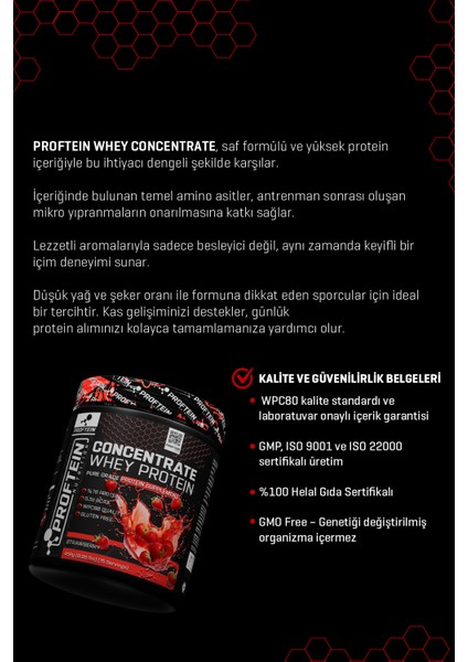 Whey Concentrate Protein 450 gr 15 Servis Çilek Aromalı modelleri