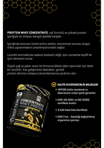 Whey Concentrate Protein 450 gr 15 Servis Muz Aromalı fiyatları