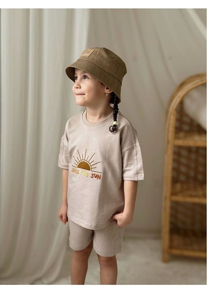 %100 Pamuk Yazlık Unisex Çocuk Alt Üst Takım