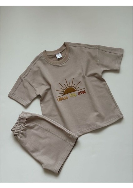 %100 Pamuk Yazlık Unisex Çocuk Alt Üst Takım fırsatları