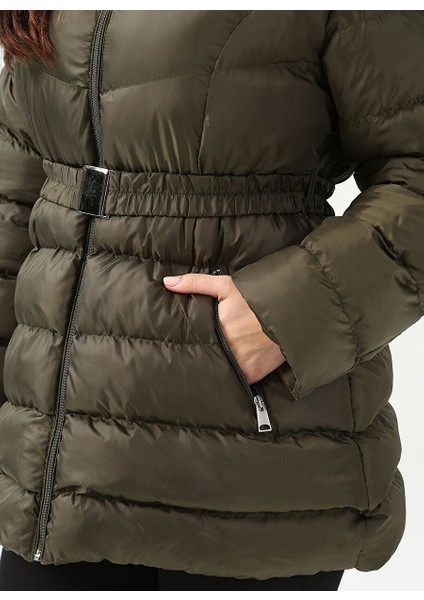 Haki Kadın Kürklü Mont 22KSL6022 indirimleri